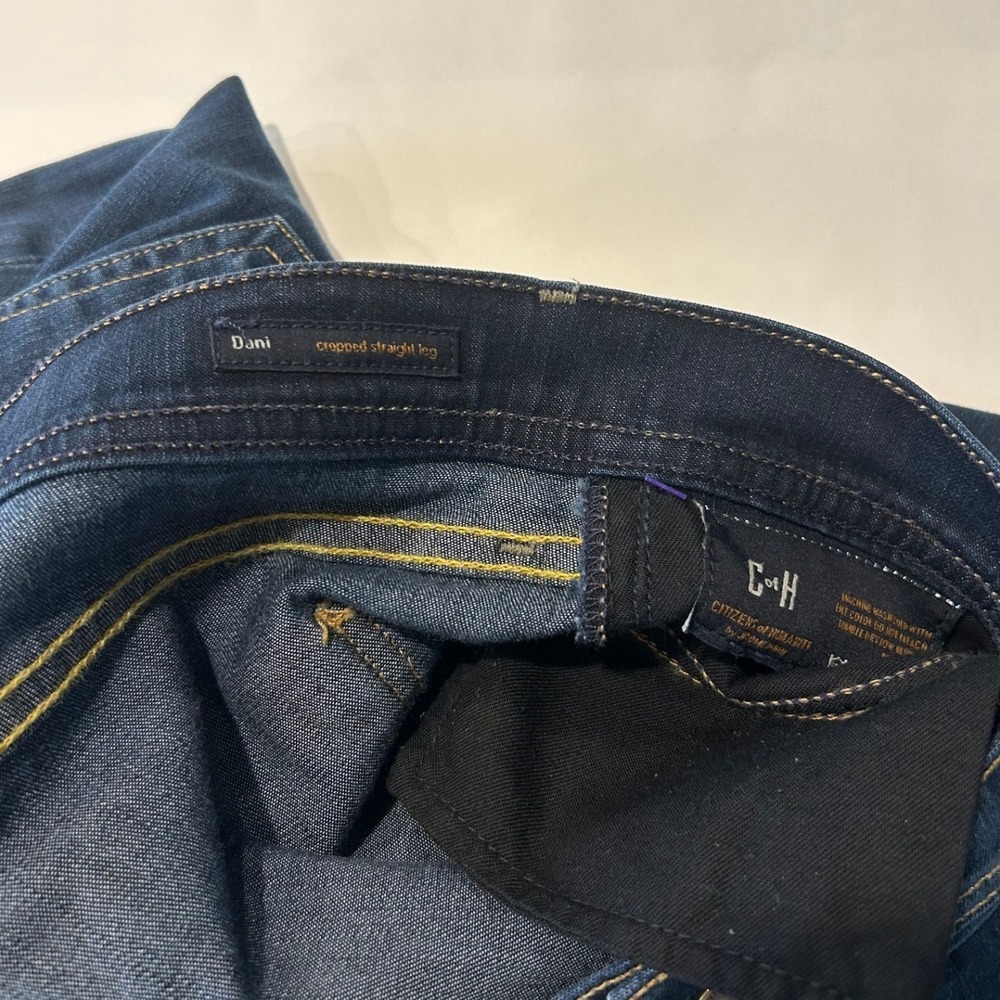 Citizens of Humanity Womens Dani Cropped Straight Leg Jeans Dark‎ Wash Size 32 - Picture 2 of 8